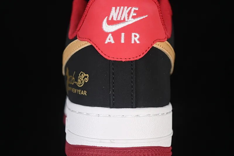 All categories Nk Air Force 1 Air Force series Nk Air Force 1 Low Air Force low top Nike Air Force 1'07 Low Year of the Horse limited edition red, black and gold contrast Air Force 1 low top casual sneakers JP2026-139
